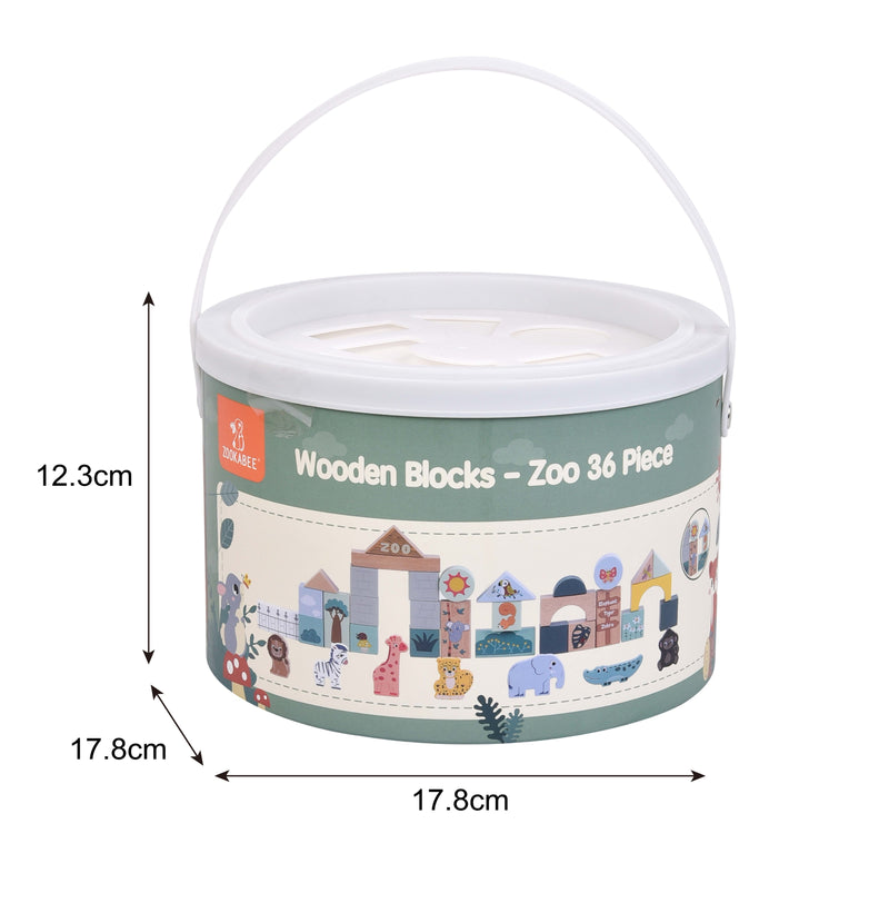 Zookabee Wooden Blocks - Zoo 50pc