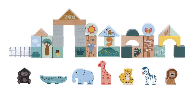 Zookabee Wooden Blocks - Zoo 50pc