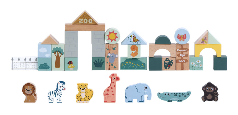Zookabee Wooden Blocks - Zoo 50pc