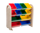 12 Bins Storage Organiser with Heavy Duty Frame - Sand Colour Frame