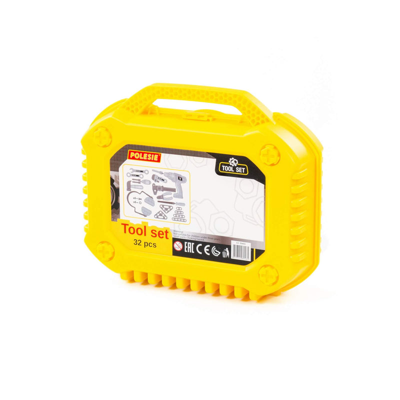 Polesie Yellow Tool Box with 32pc Tool Set (7714633154715)