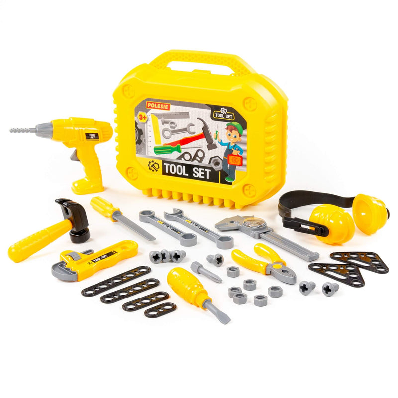 Polesie Yellow Tool Box with 32pc Tool Set (7714633154715)