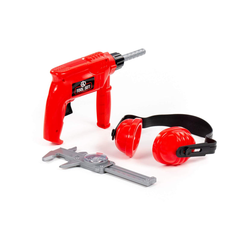 Polesie Red 3 Piece Tool Playset with Drill (7717081972891)