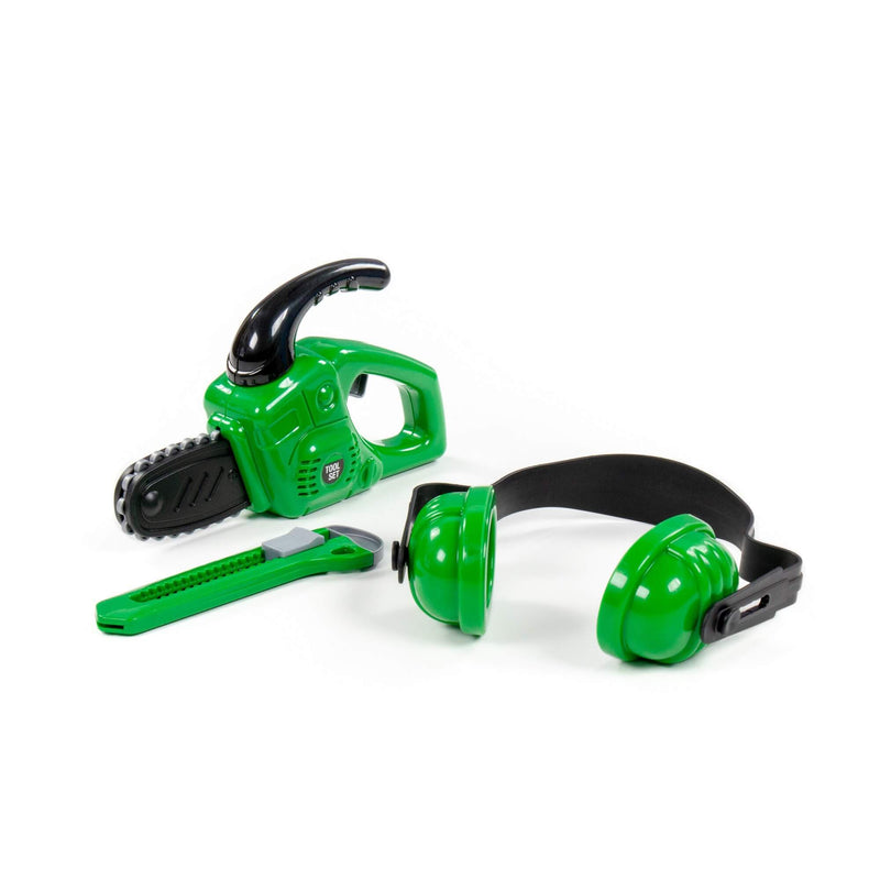 Polesie Green 3 Piece Tool Playset with Chainsaw (7717201281179)