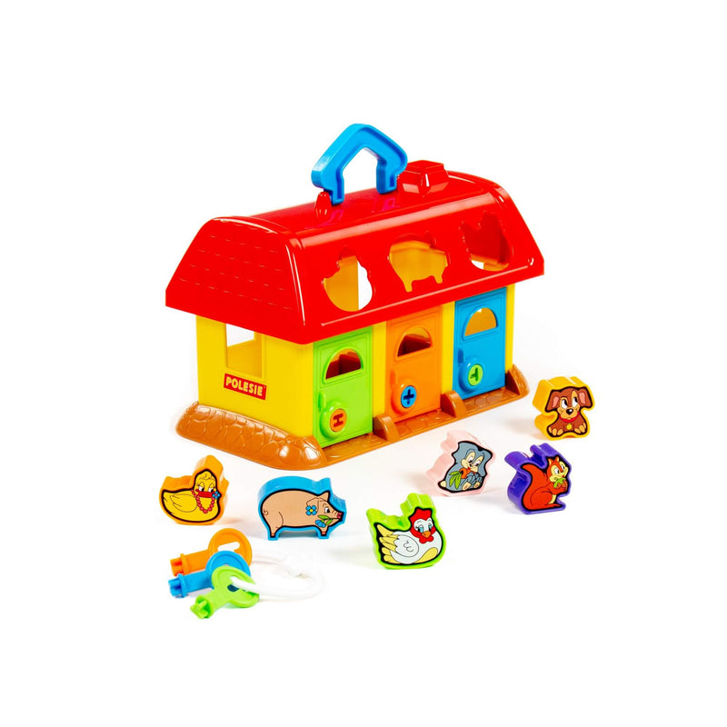 Polesie Shape Sorting Animal Pets House with Keys (7690266869915)