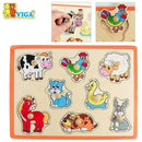 Viga Animal Peg Puzzle 8Pc