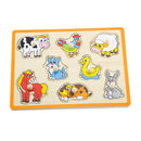Viga Animal Peg Puzzle 8Pc