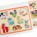 Viga Animal Peg Puzzle 8Pc