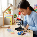 Kids Microscope LED Light 100X-1200X Science Exploration Toy STEM Set