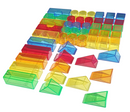 Transparent Colourful 3D Building Blocks (50 Piece in container)