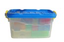 Transparent Colourful 3D Building Blocks (50 Piece in container)
