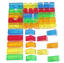 Transparent Colourful 3D Building Blocks (50 Piece in container)
