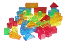 Transparent Colourful 3D Building Blocks (50 Piece in container)