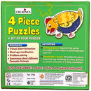Creative’s 4 Piece Puzzles – Preschool Learning Game (Ages 3+)