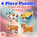 Creative’s 4 Piece Puzzles – Preschool Learning Game (Ages 3+)