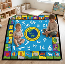 Words & Numbers Non-Slip Carpet - 200 x 200cm