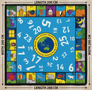 Words & Numbers Non-Slip Carpet - 200 x 200cm