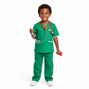 Doctor Surgeon Role Play Costume Set With Accessories - Green Scrubs