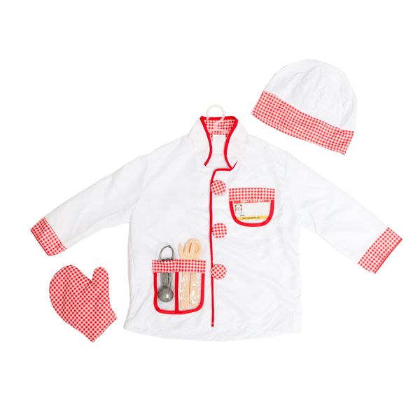 Chef Role Play Costume Set With Hat And Spoon - Deluxe