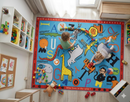 Wild Animals & Names Non-Slip Carpet - 240 x 200cm