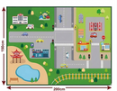 City Themed Non-Slip Carpet - 200 x 150cm