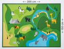 Animals in The Wild Non-Slip Carpet - 200 x 150cm