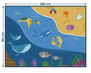 Ocean Life Non-Slip Carpet - 200 x 150cm