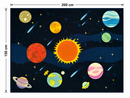 Outer Space Non-Slip Carpet - 200 x 150cm