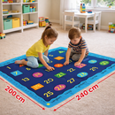 Shapes & Numbers Non-Slip Carpet - 240 x 200cm