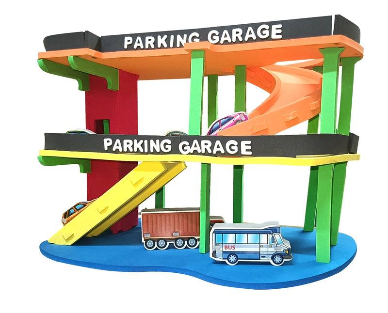 SUNTA Parking Garage Playset DIY EVA Foam With Accessories (7364895768731)