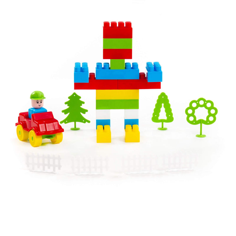 Polesie Building Blocks Set 52pc in Bucket with Accessories (7691519787163)