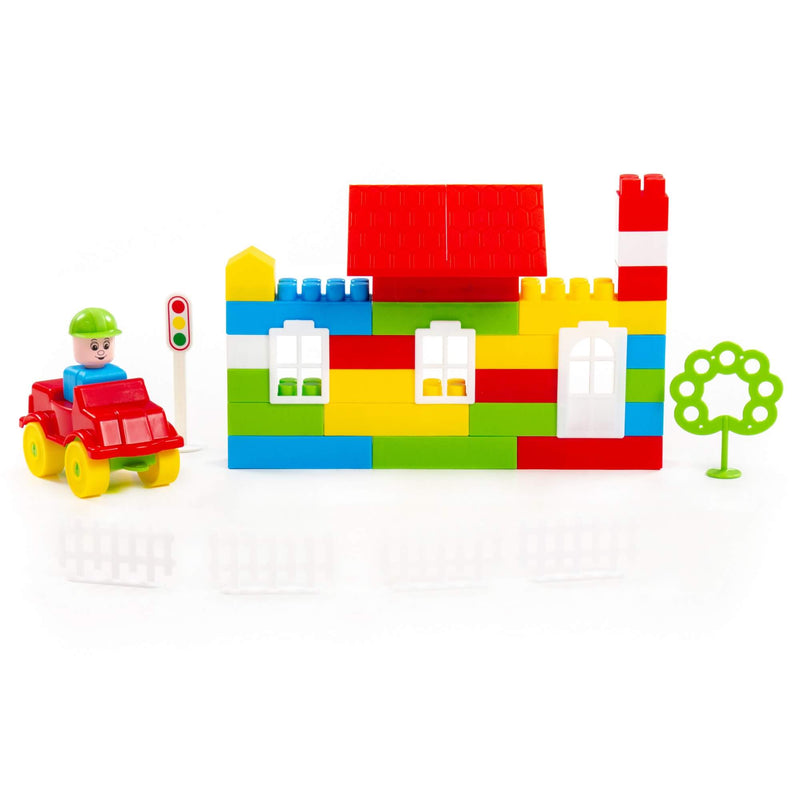 Polesie Building Blocks Set 52pc in Bucket with Accessories (7691519787163)