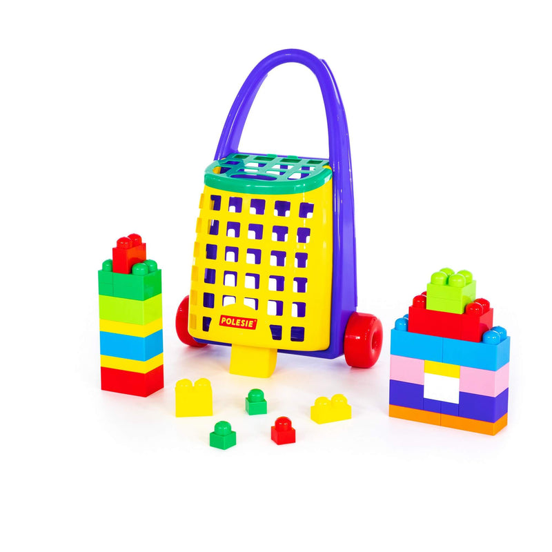 Polesie Jumbo Building Blocks in Storage Trolley 36 Piece (7693919355035)