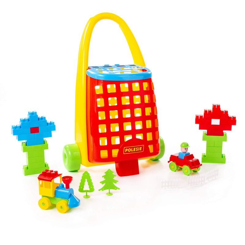 Polesie Building Blocks Construction Playset in Trolley 101 Piece (7694026604699)