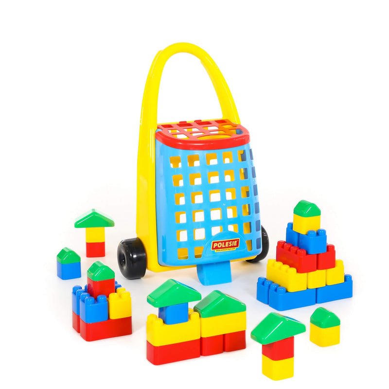 Polesie Jumbo Building Blocks Playset in Trolley 38 Piece (7699295338651)