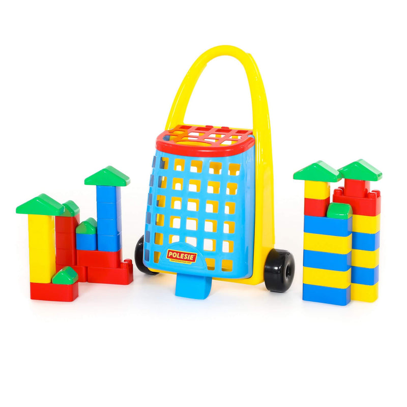 Polesie Jumbo Building Blocks Playset in Trolley 38 Piece (7699295338651)