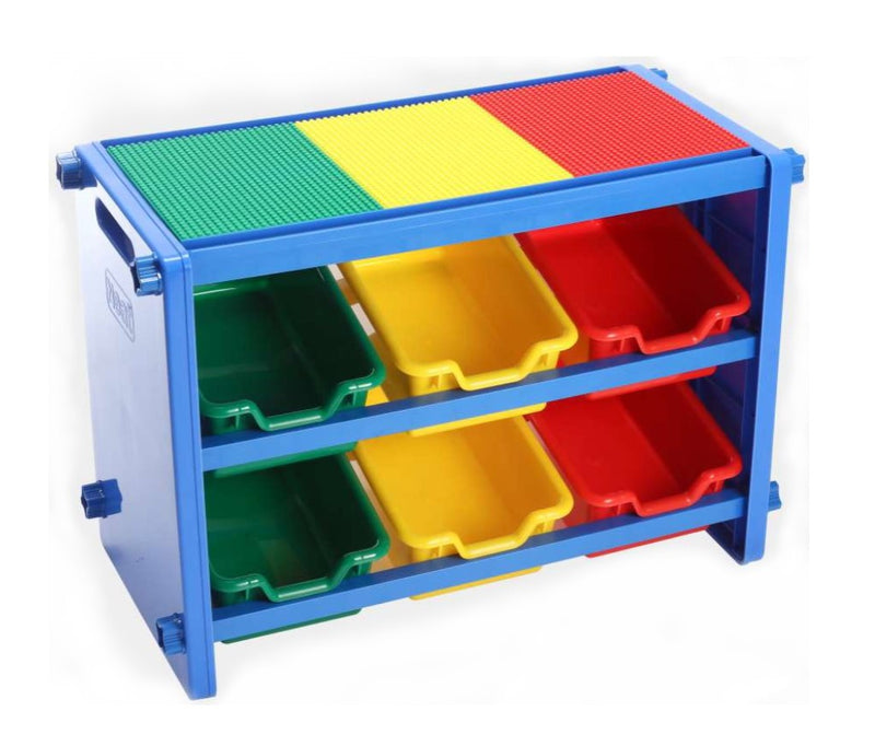 Kids Storage Organiser for Toys and More - 6 Bins with Counter Top (7709533470875)