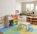 5 Bin Storage Organiser with School Bag Storage and Book Shelves