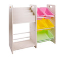5 Bin Storage Organiser with School Bag Storage and Book Shelves