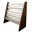 Book Storage Rack Organiser with Wooden Frame - Brown