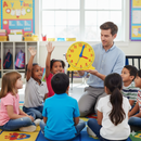 Large Clock  Learn To Tell Time - 30cm Diameter