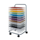 Paint Art Drying Rack on Wheels - 25 Plastic Racks (A3 Paper Size)