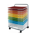 Paint Art Drying Rack on Wheels - 25 Plastic Racks (A2 Paper Size)