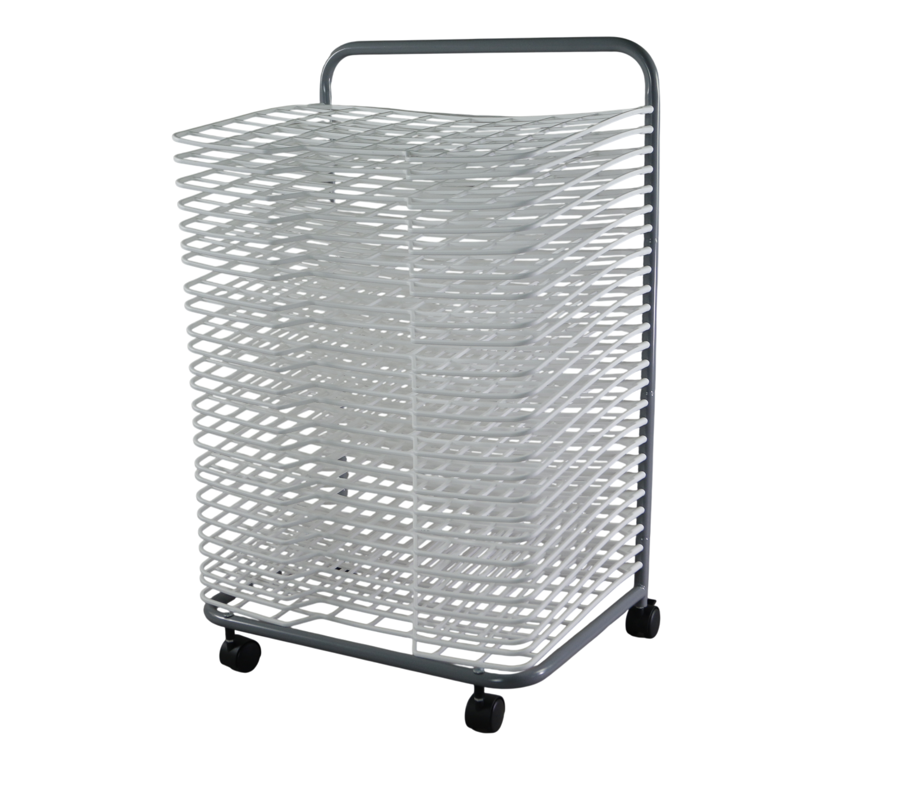 Paint Art Drying Rack on Wheels - 25 Plastic Racks (A2 Paper Size)