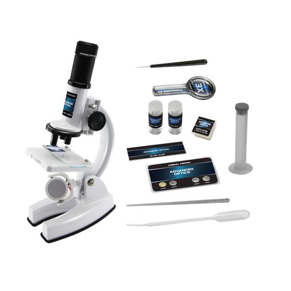 Super Sharp Optics Microscope Set 200-600-1200X