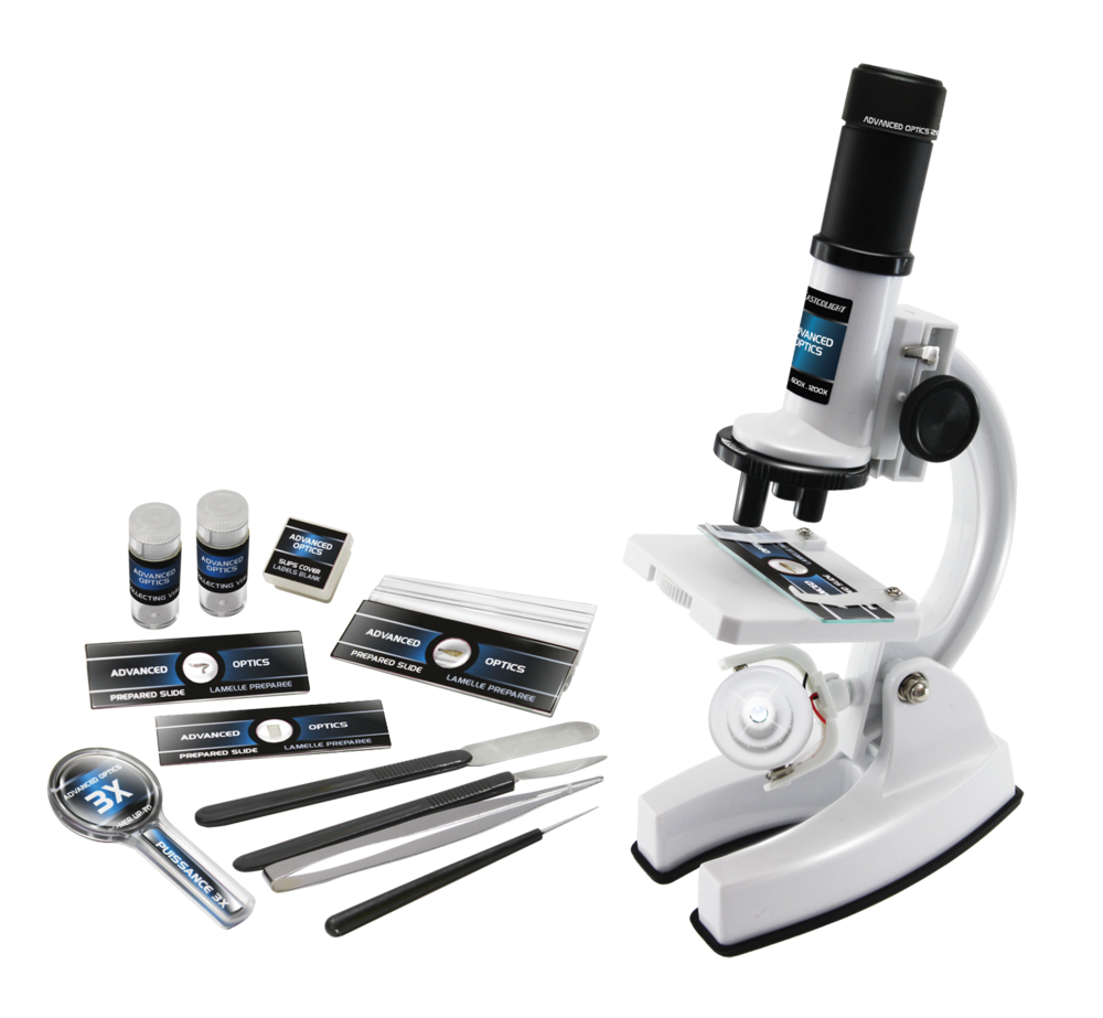 Super Sharp Optics Microscope Set 200-600-1200X