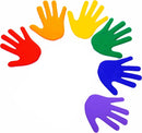 Hand Print Floor Markers Rubber - 6 Pairs (12 pcs)