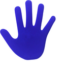 Hand Print Floor Markers Rubber - 6 Pairs (12 pcs)