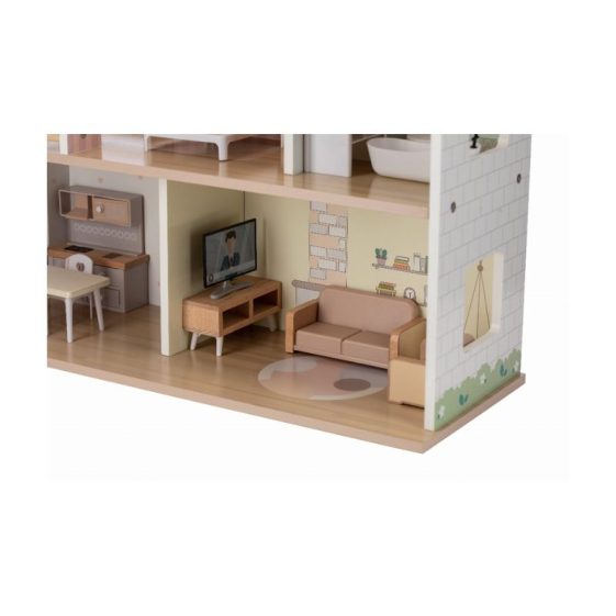 Zookabee 2-Storey Wooden Dollhouse Furnished