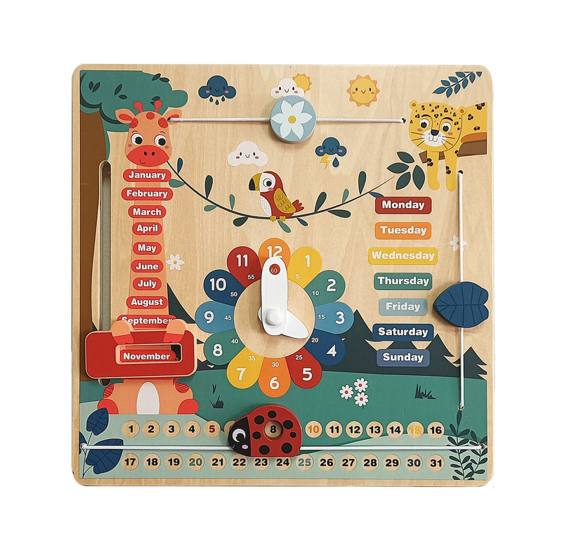 Zookabee Wooden Calendar & Weather Clock